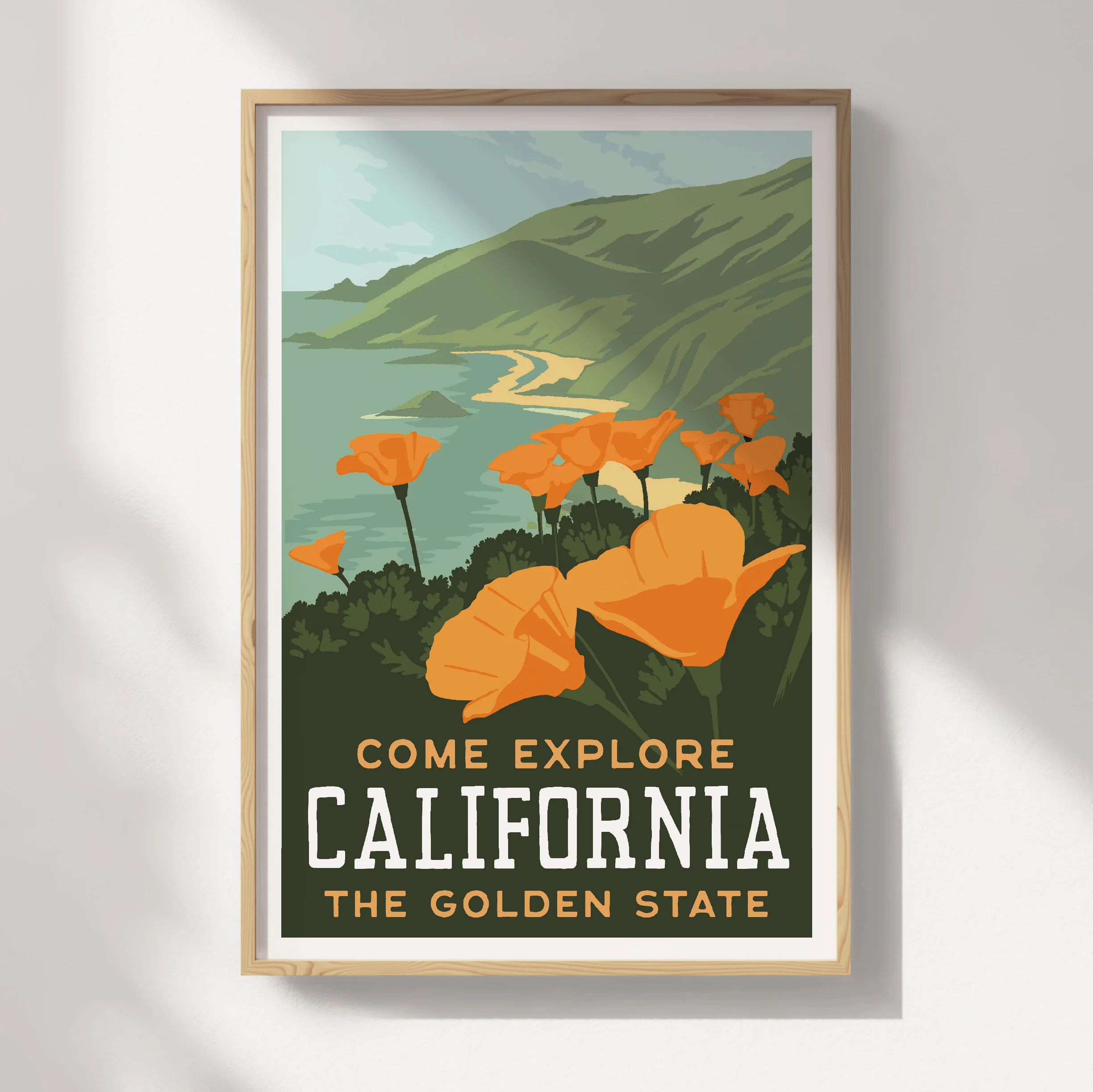 California Travel Poster
